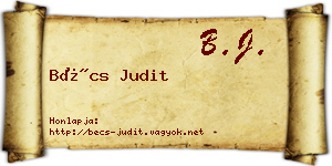 Bécs Judit névjegykártya